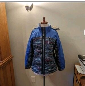 Girls Large (14- 16) FREE COUNTRY Winter Ski Jacket with Detachable Hood…